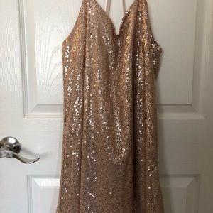 glitter gold dress size M - worn once